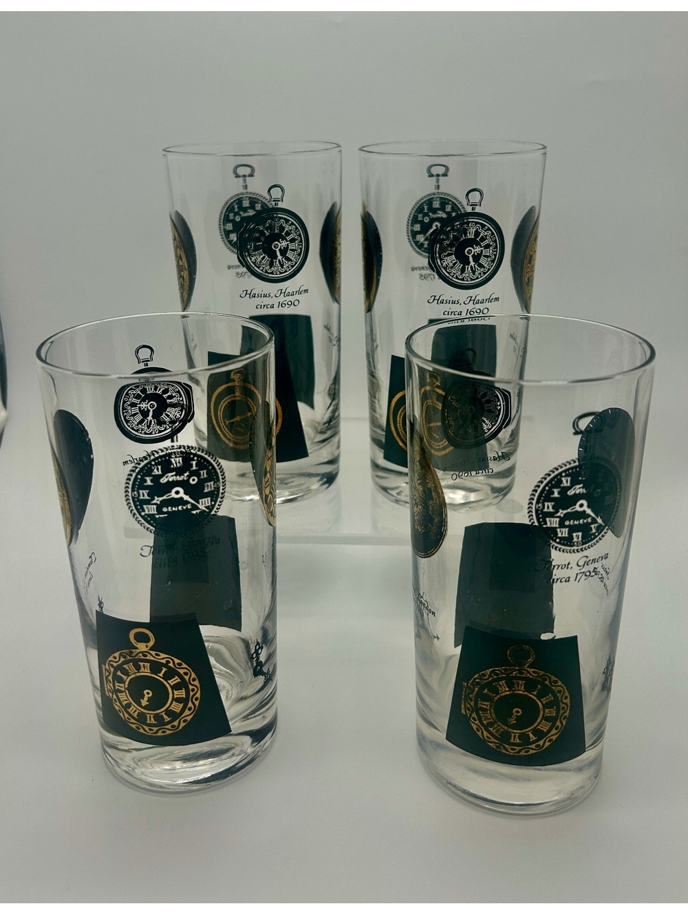 Vintage Highballs Black/Gold “”Pocket watches” Design